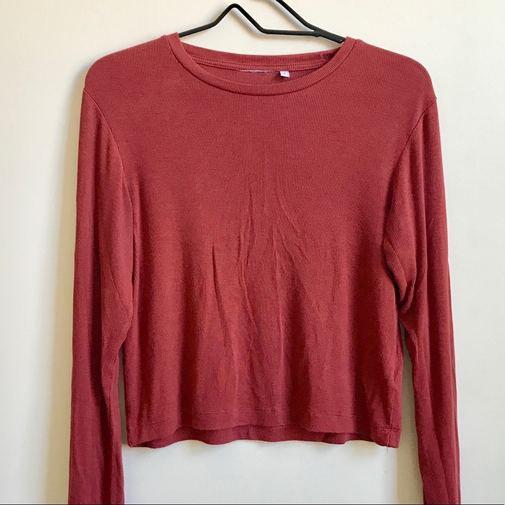 Urban Outfitters Long Sleeve Red Tee Size S
